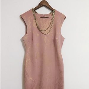 Pink Philosophy Dress w/Gold Print(L)